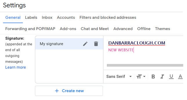 market your website with a new email signature