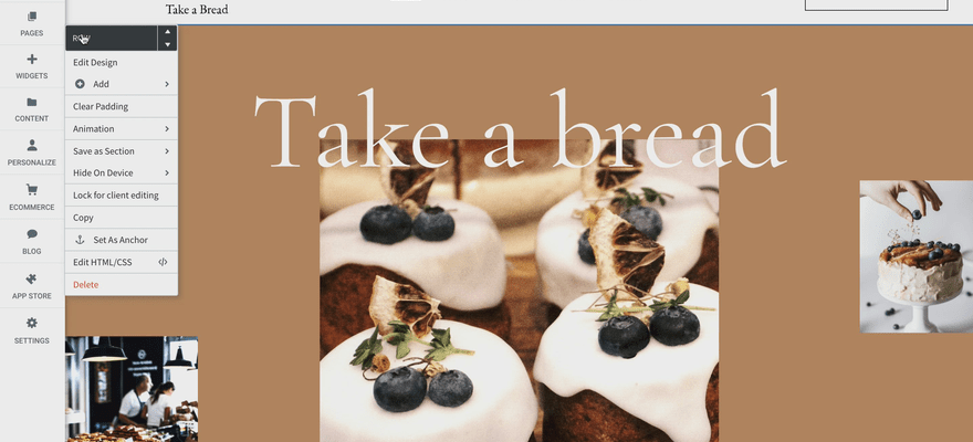 Bakery Shop website theme