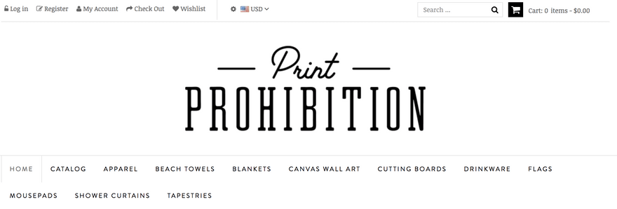 Print Prohibition best print on demand shopify examples