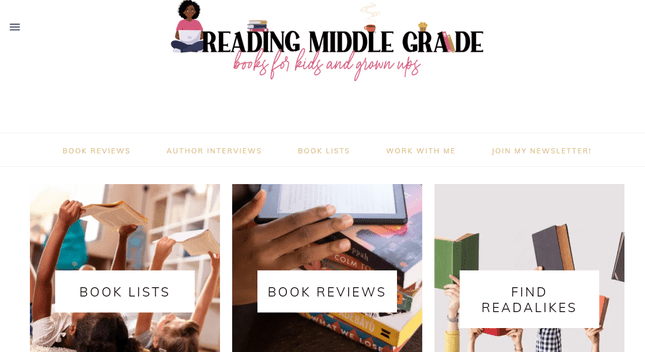 reading middle grade homepage