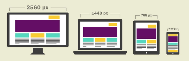 A mobile responsive website fits all device screen sizes