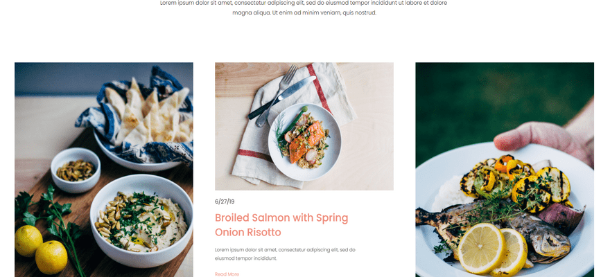 Squarespace template called Stanton for food business
