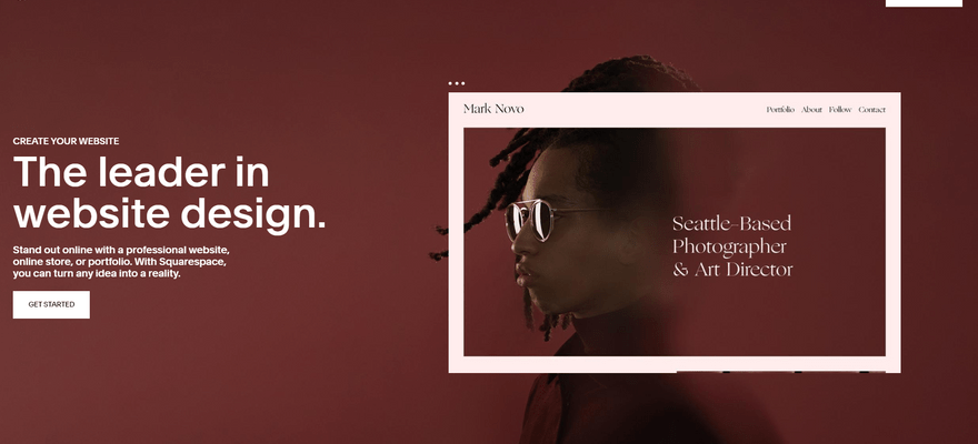 website fonts squarespace white space example